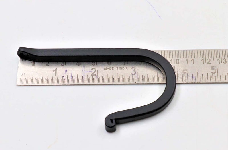 THDC Single Prong Wrought Iron Hooks, Vintage Hand Forged Iron Curved Metal Fasteners â€“ Decorative Colonial Wall DÃ©cor, Heavy Duty Wall Hooks, Hangers for Keys, Coats, Robe, Bags, Home, Kitchen (12) - Image 5